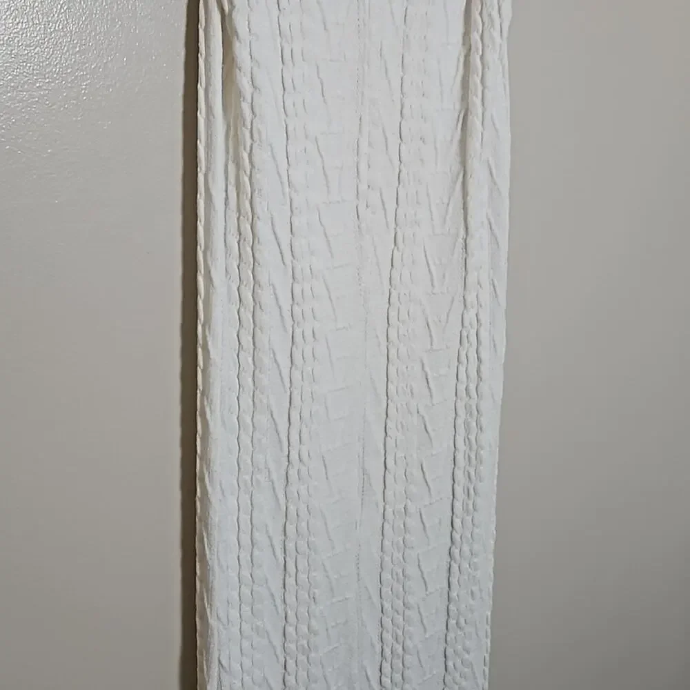 Zara Cable Knit Jacquard Sweater Dress Sz Medium - Picture 10 of 13